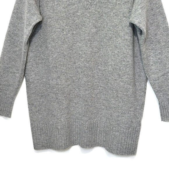 Athleta Wool Cashmere V Neck Long Sleeve Tunic Gray Sweater Cozy Minimalist M - Picture 12 of 16